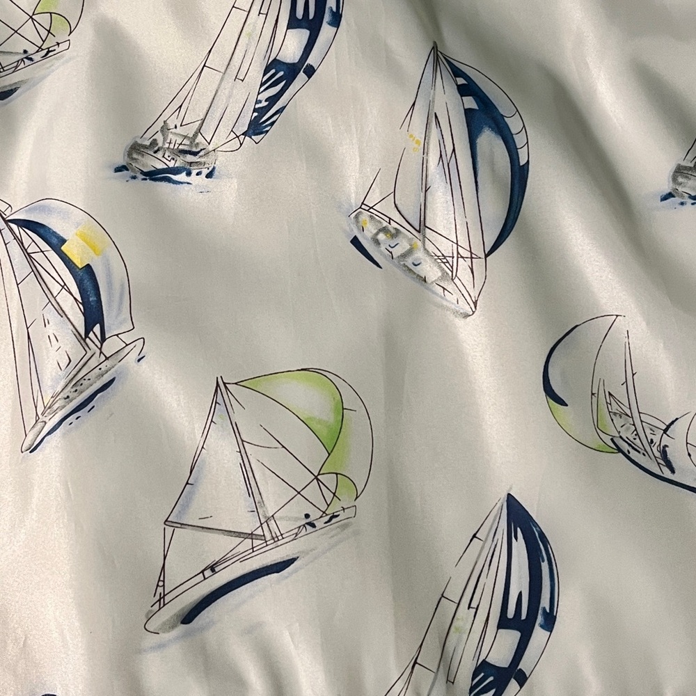 Mackintosh New England Hooded Rain Jacket Nautical Beige Navy Sz L - Picture 10 of 14